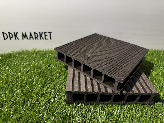 Террасная доска из ДПК Polywood Duo 3-D Венге 