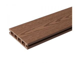 Террасная доска из ДПК пустотелая CM Decking серия Natur цвет ROWAN (рябина, красный)