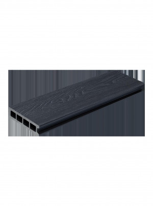 Террасная доска GRINDERDECO, ДПК, асфальт, 3D тиснение "дуб", 150х25х3000мм