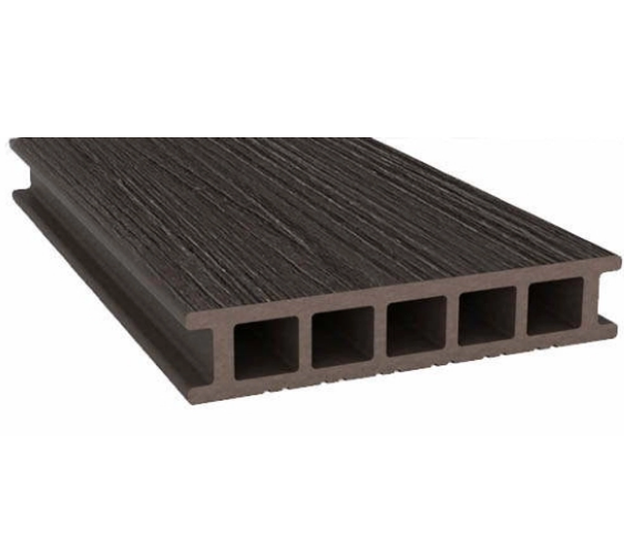 Террасная доска из ДПК Savewood Fagus радиальный распил темно-коричневый